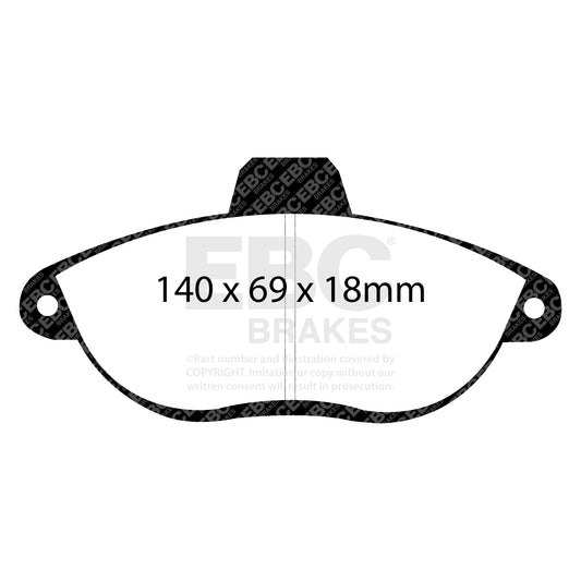 EBC ULTIMAX2 Front Brake Pad Set Citroen Commercial