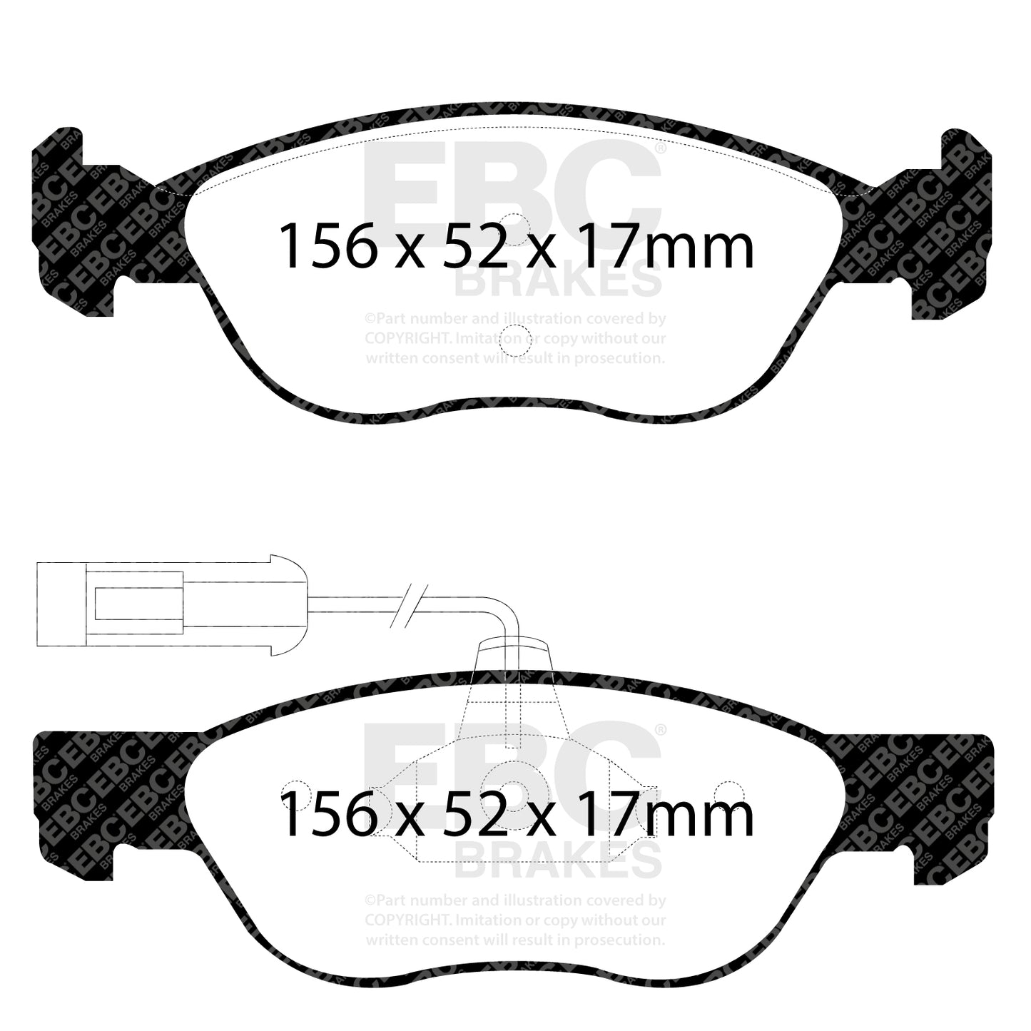 EBC ULTIMAX2 Front Brake Pad Set Alfa Romeo 71752988 71770110