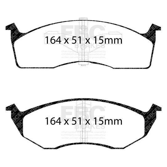 EBC ULTIMAX2 Brake Pad Set front Chrysler (USA)