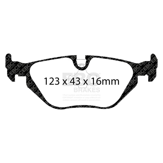 EBC ULTIMAX2 Brake Pad Set Rear BMW 34211160340 34211161455