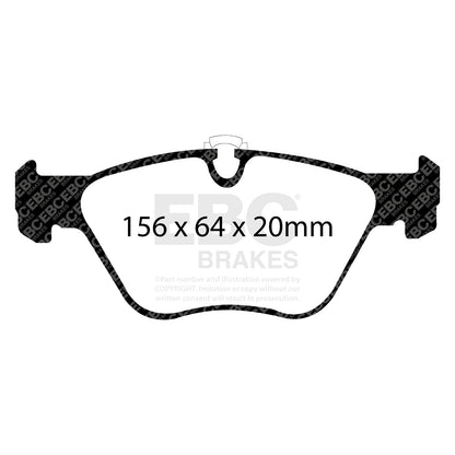EBC Zestaw klocków hamulcowych GREENSTUFF przód BMW 34111164330 34111164629
