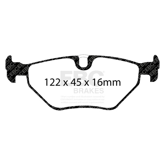 EBC ULTIMAX2 Rear Brake Pad Set BMW 34211163395 34211164499