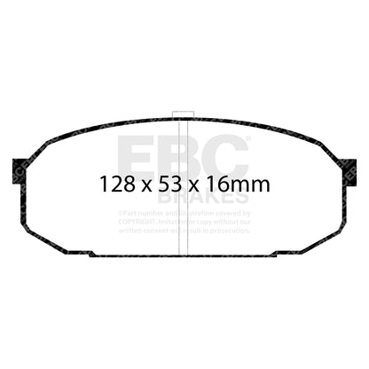 EBC Zestaw klocków hamulcowych ULTIMAX2 przód Mazda 1U013328Z B0Y13323Z
