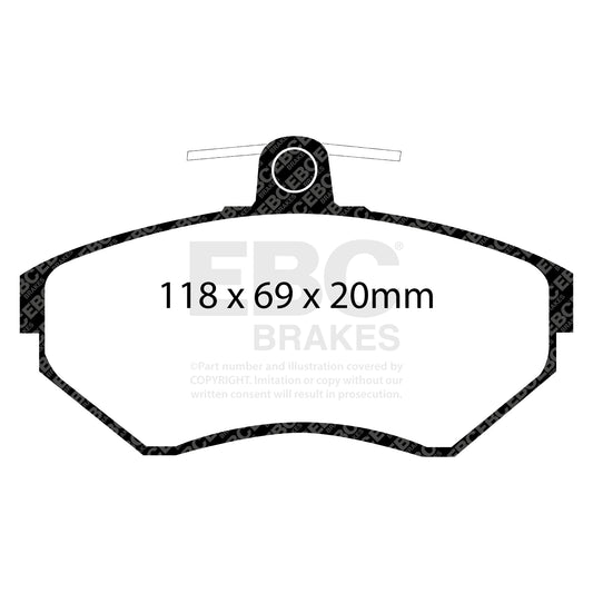 EBC ULTIMAX2 Front Brake Pad Set Volkswagen 8E0698151