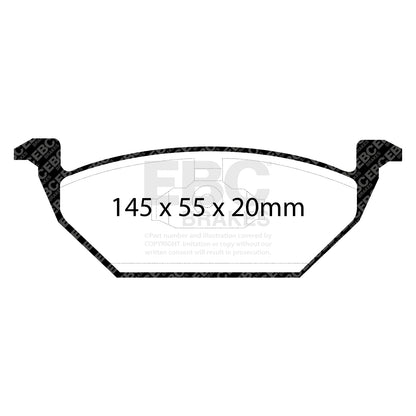 EBC REDSTUFF Front Brake Pad Set Volkswagen