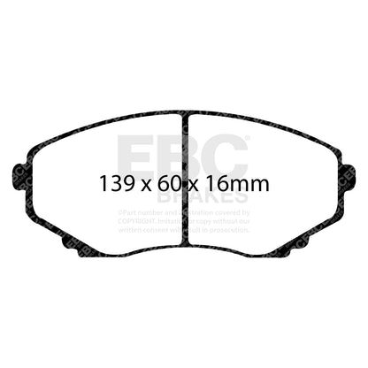 EBC Zestaw klocków hamulcowych ULTIMAX2 przód Mazda Commercial Mitsubishi