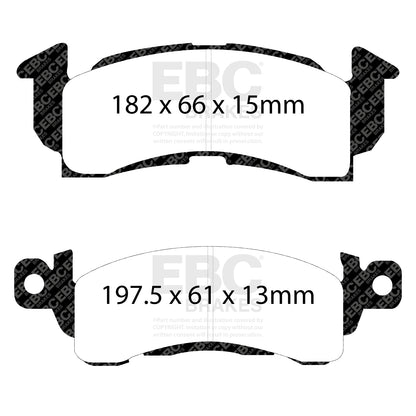 EBC Zestaw klocków hamulcowych REDSTUFF przód Chevrolet Pontiac 18004633