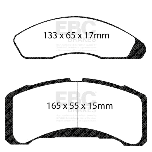 EBC REDSTUFF Front Brake Pad Set Ford