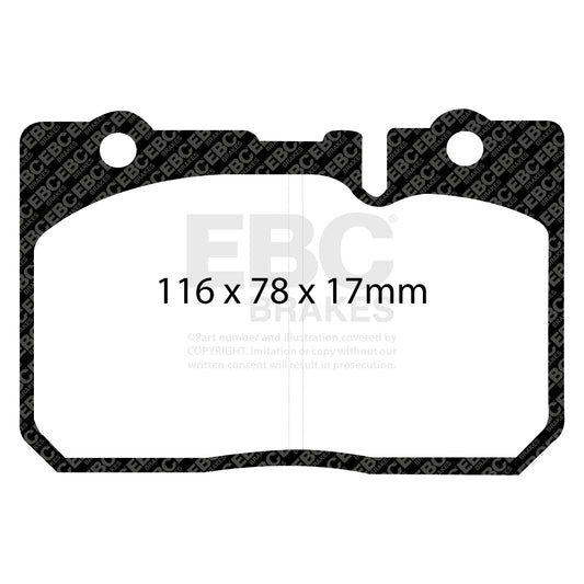 EBC REDSTUFF Front Brake Pad Set Lexus 0446550060
