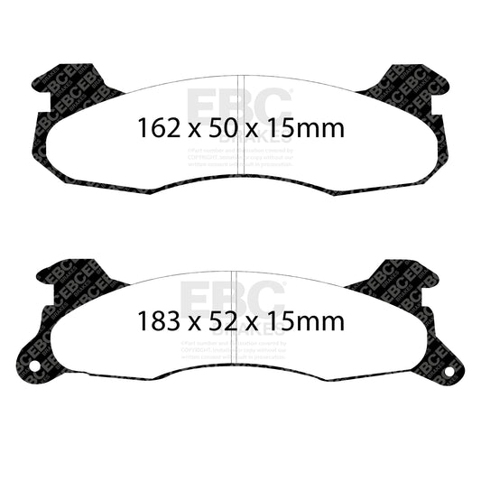 EBC REDSTUFF Rear Brake Pad Set Ford