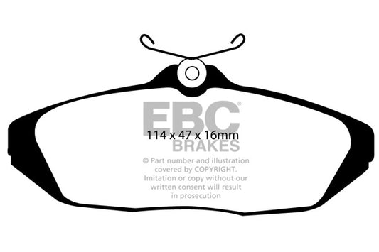 EBC REDSTUFF Rear Brake Pad Set Dodge Ford Lincoln Mercury