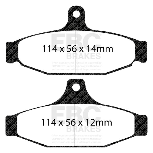 EBC REDSTUFF Rear Brake Pad Set Chevrolet