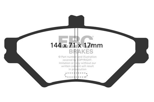 EBC REDSTUFF Brake Pad Set Ford Lincoln Mercury