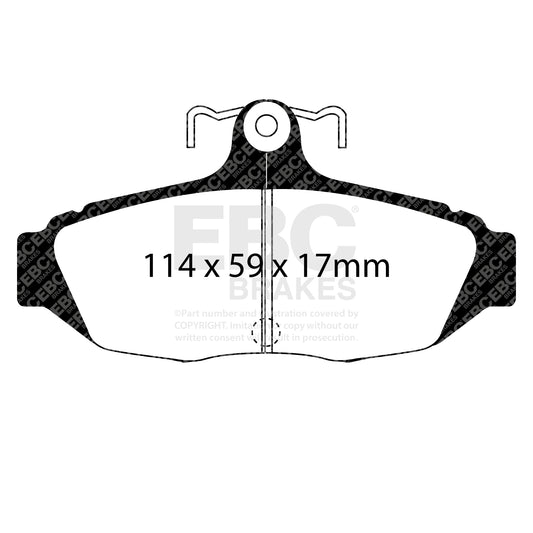 EBC REDSTUFF Rear Brake Pad Set Ford