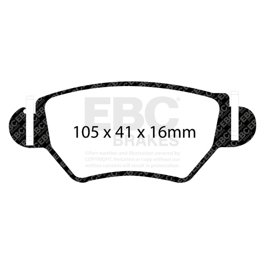 EBC REDSTUFF Rear Brake Pad Set