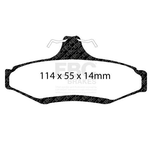 EBC ULTIMAX2 Rear Brake Pad Set Daewoo 96245179