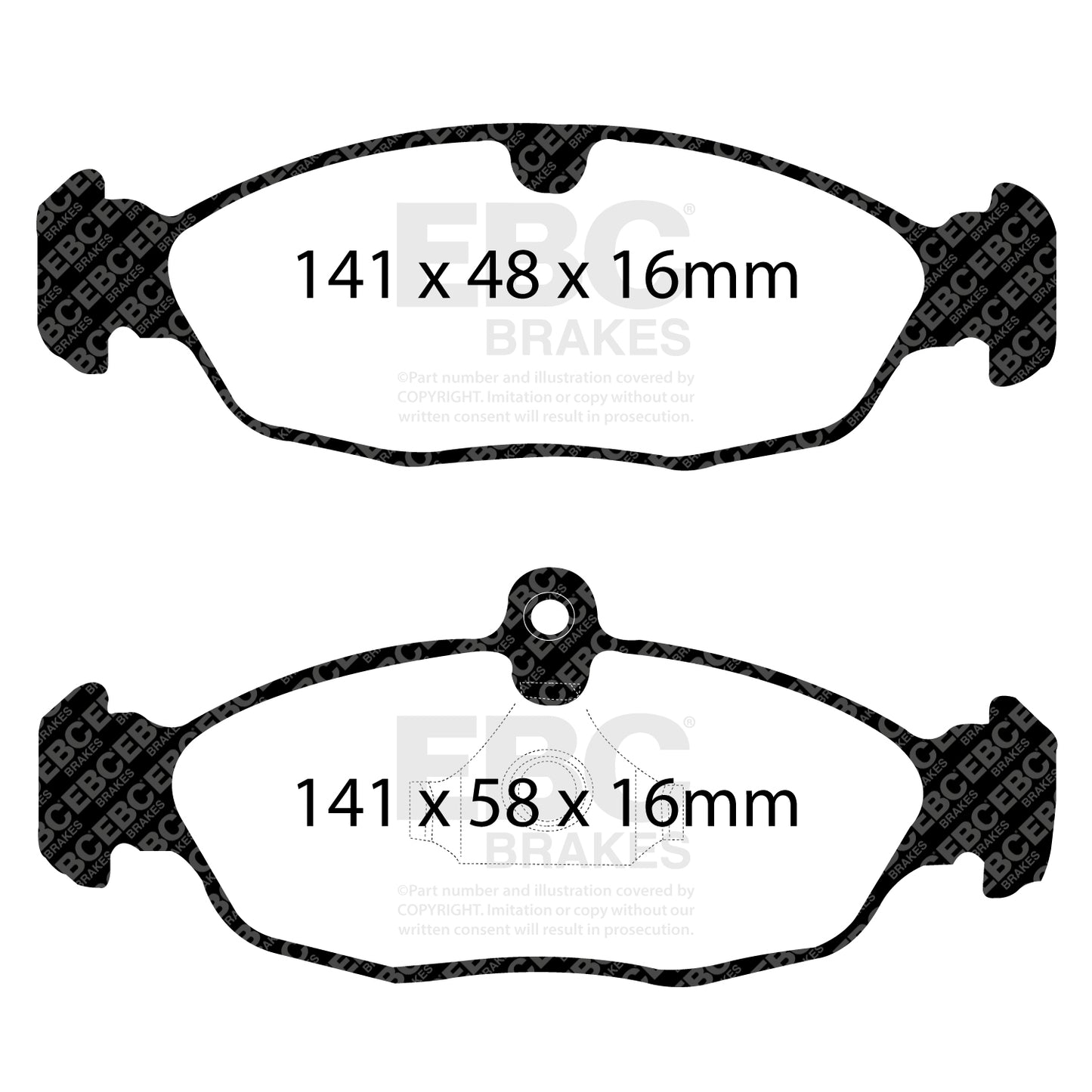 EBC ULTIMAX2 Rear Brake Pad Set Daimler Jaguar JLM20257
