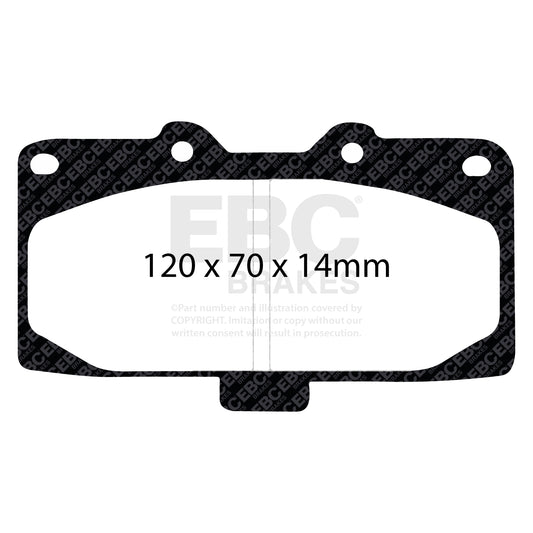 EBC REDSTUFF Front Brake Pad Set Mitsubishi