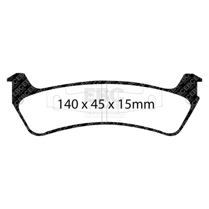 EBC GREENSTUFF Brake Pad Set Rear Ford 1L2Z2200CA 1L2Z-2200-CA