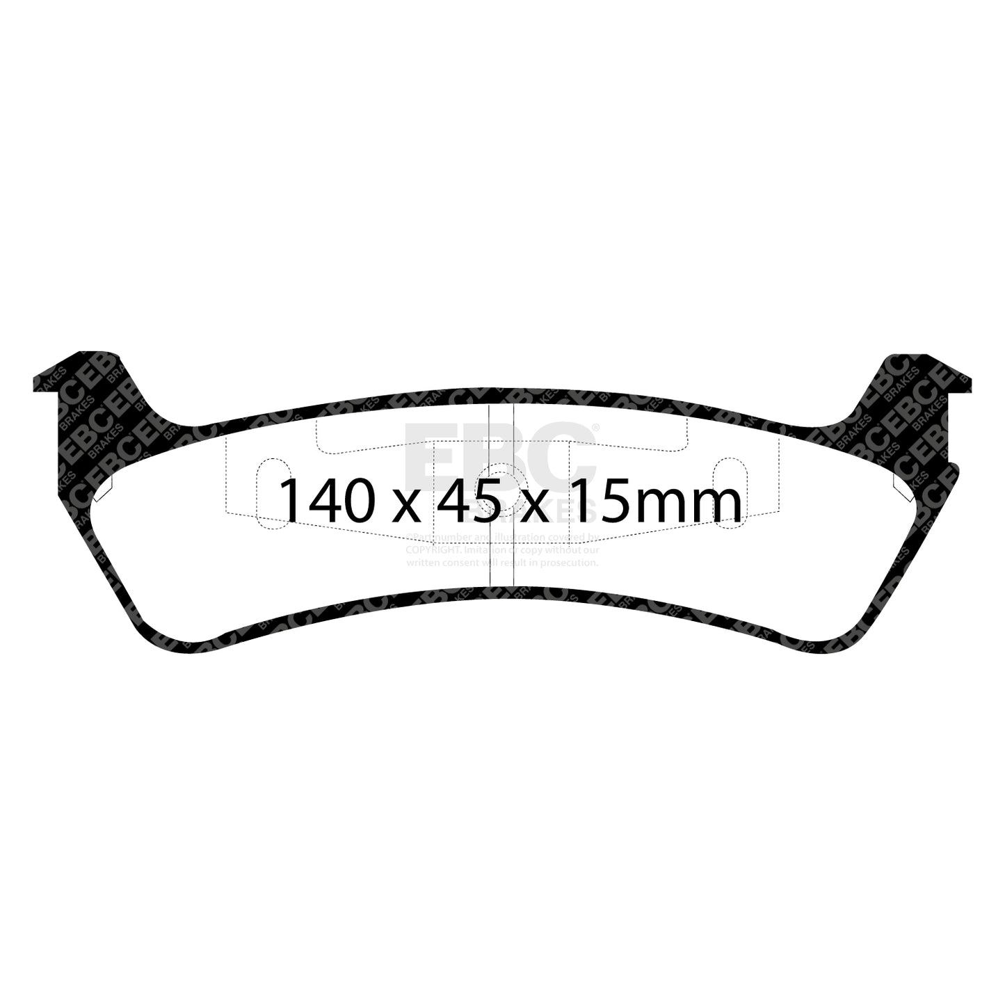 EBC ULTIMAX2 Rear Brake Pad Set Ford 1L2Z2200CA 1L2Z-2200-CA