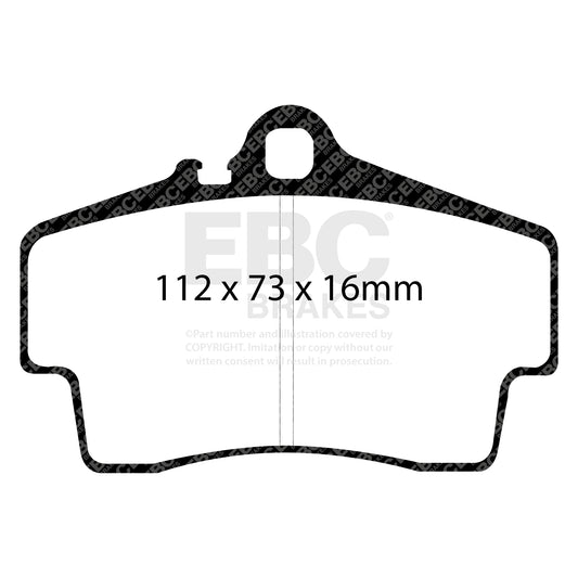 EBC REDSTUFF Brake Pad Set rear Porsche
