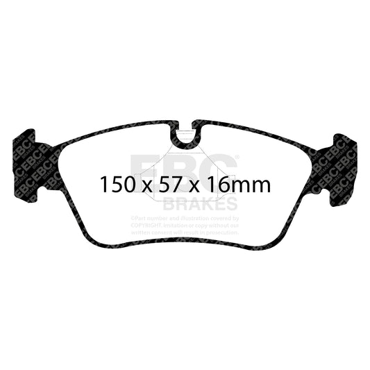 EBC Zestaw klocków hamulcowych GREENSTUFF przód BMW Wiesmann 34111164498