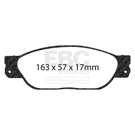 EBC REDSTUFF Front Brake Pad Set Ford Jaguar Lincoln XR813324
