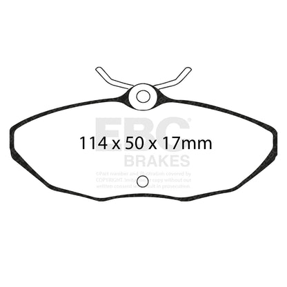 EBC GREENSTUFF Brake Pad Set Rear Ford Jaguar Lincoln XR812436