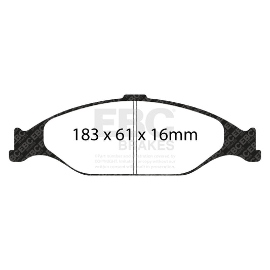 EBC REDSTUFF Front Brake Pad Set Ford XR3Z2001AA YU2Z2V001DA
