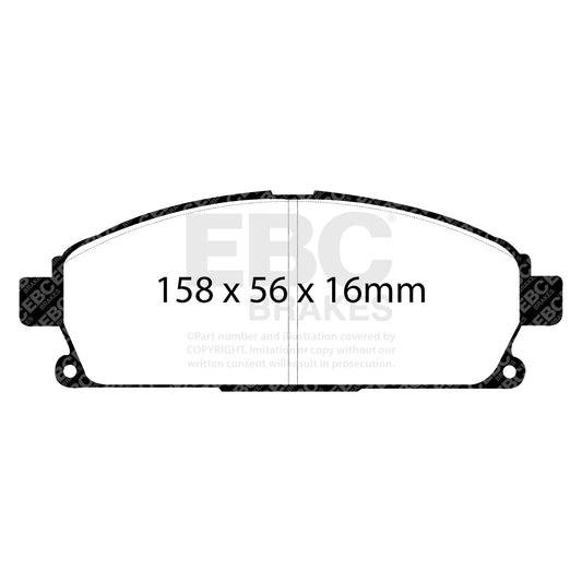 EBC ULTIMAX2 Front Brake Pad Set Nissan 410601W385 410608H785