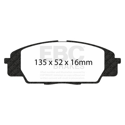 EBC YELLOWSTUFF Front Brake Pad Kit Honda 45022S2AE01