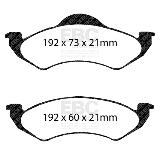 EBC YELLOWSTUFF Front Brake Pad Set Dodge (USA) 5003797AC