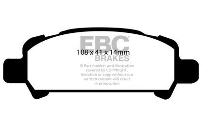 EBC RP-1 Racing Rear Brake Pad Set Subaru