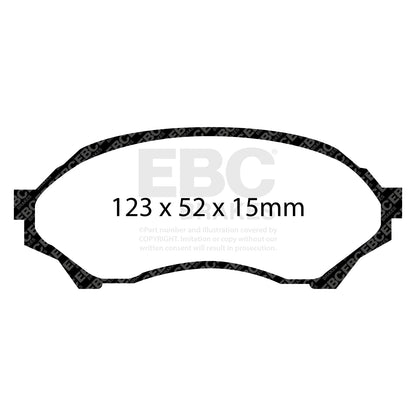 EBC ULTIMAX2 Brake Pad Set front Mazda A15019K2 BJYD3328Z