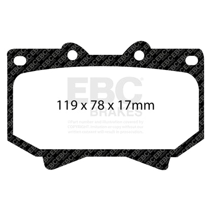EBC Zestaw klocków hamulcowych YELLOWSTUFF przód Toyota 0446560230