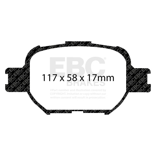 EBC REDSTUFF Front Brake Pad Set Toyota 0446520480 0446552010