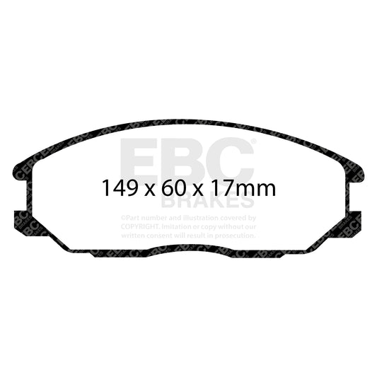 EBC ULTIMAX2 Front Brake Pad Set Hyundai SsangYong