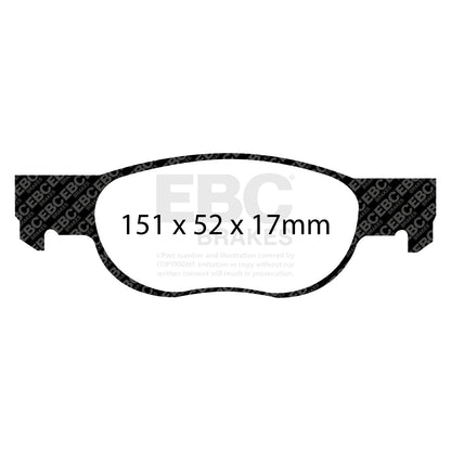 EBC GREENSTUFF Brake Pad Kit front Fiat Lancia