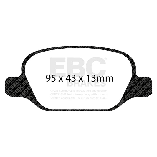 EBC ULTIMAX2 Brake Pad Set Rear Abarth Fiat Commercial Lancia