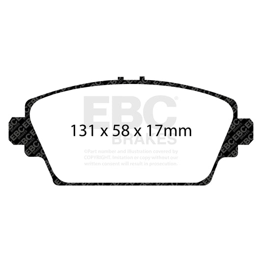 EBC Zestaw klocków hamulcowych GREENSTUFF przód Honda MG Nissan 410604U127