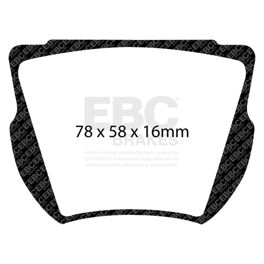 EBC Zestaw klocków hamulcowych GREENSTUFF przód Daimler Ford Sunbeam