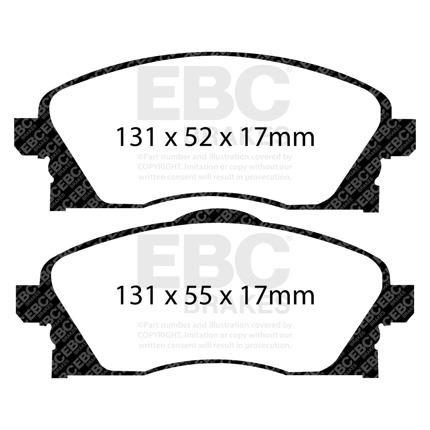 EBC ULTIMAX2 Front Brake Pad Set Opel Vauxhall 93172261