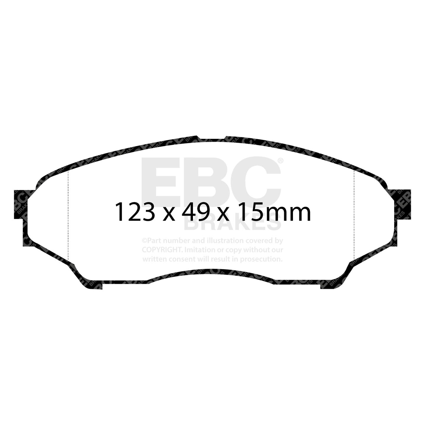 EBC Zestaw klocków hamulcowych YELLOWSTUFF przód Mitsubishi MR475453