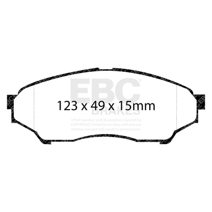 EBC Zestaw klocków hamulcowych YELLOWSTUFF przód Mitsubishi MR475453