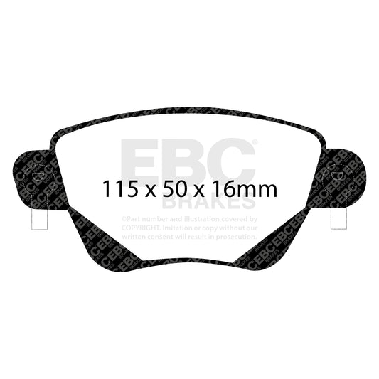 EBC REDSTUFF Rear Brake Pad Set Jaguar