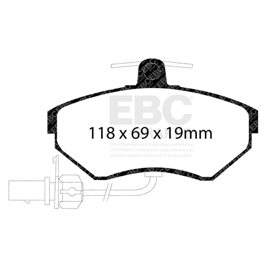 EBC REDSTUFF Front Brake Pad Set Audi