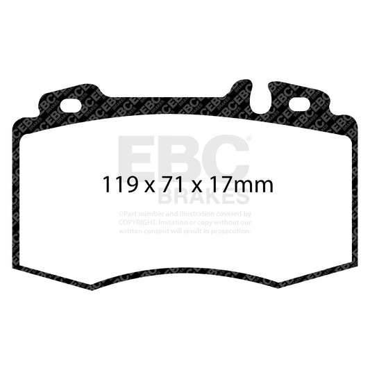 EBC REDSTUFF Front Brake Pad Set Mercedes-Benz 0034200520