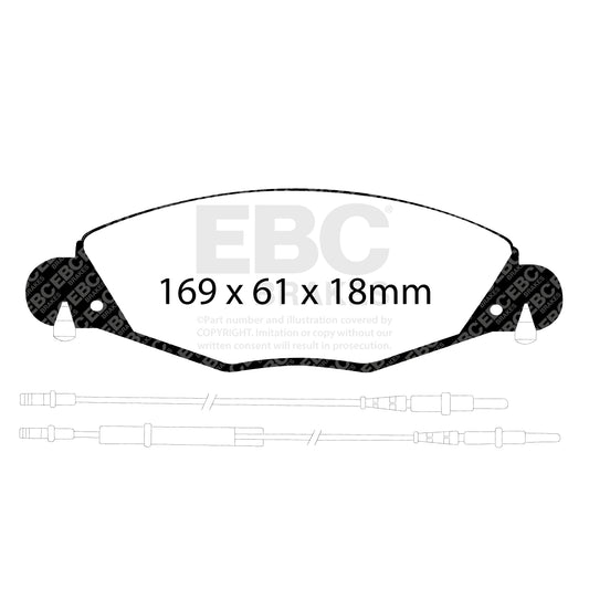 EBC ULTIMAX2 Front Brake Pad Set Citroen 425216