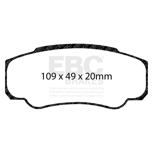 EBC ULTIMAX2 Rear Brake Pad Set Citroen Commercial