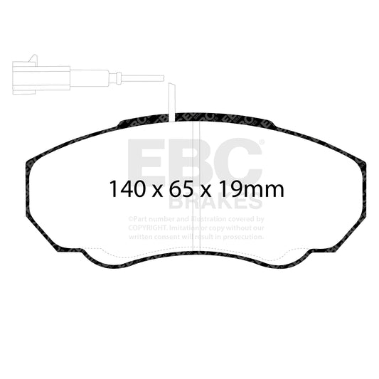 EBC ULTIMAX2 Brake Pad Set Front Citroen Commercial